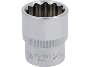 Nasadka dwunastokątna YATO krótka 1/2 cala 23mm stal wysokiej jakości YT-1285