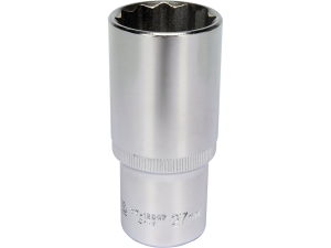 Nasadka dwunastokątna YATO 27mm 1/2 cala długa 77mm crv50bv30 YT-12947