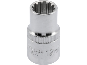 Nasadka SPLINE 1/2 cala YATO 12mm krótka 12-kątna stal CrV YT-1464