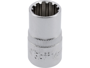 Nasadka SPLINE 1/2 cala YATO 14mm krótka 12-kątna stal CrV YT-1466