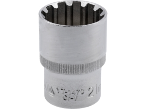 Nasadka SPLINE YATO 12 kątna krótka 21mm 1/2 cala długość 38mm YT-1473