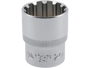 Nasadka SPLINE 1/2 cala YATO 24mm 12-kątna krótka stal CrV YT-1476