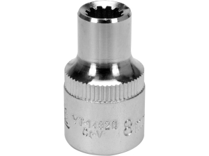 Nasadka SPLINE YATO 1/2 cala 8mm 38mm klucz nasadowy CrV YT-14820