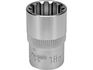 Nasadka SPLINE YATO 1/2" 18mm 38mm crv50bv30 do grzechotki YT-14830
