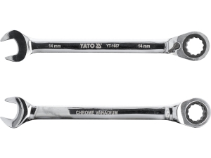 Klucz płasko oczkowy z grzechotką YATO 14mm 72 zęby stal CrV YT-1657