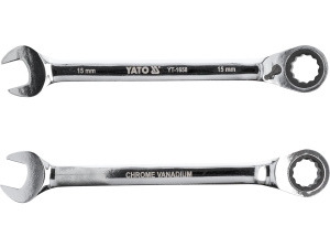 Klucz płasko oczkowy z grzechotką YATO 15mm 72 zęby stal CrV YT-1658