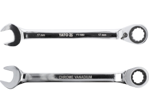 Klucz płasko oczkowy YATO z grzechotką przełącznik 17mm 72 zęby YT-1660