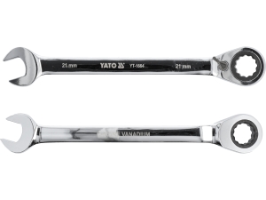 Klucz płasko oczkowy YATO z grzechotką przełącznik 21mm 72 zęby YT-1664