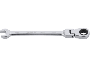 Klucz płasko oczkowy z grzechotką YATO 8mm przegubowy 72 zęby stal CrV YT-1674
