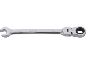Klucz płasko oczkowy z grzechotką YATO 10mm przegubowy 72 zęby CrV YT-1676