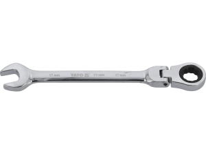 Klucz płasko oczkowy YATO grzechotka z przegubem 17mm 72t YT-1683