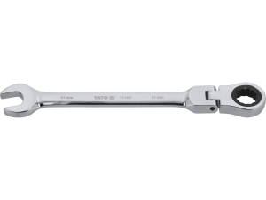 Klucz płasko oczkowy YATO z grzechotką przegubem 21mm 72t CrV YT-1687