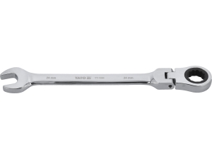 Klucz płasko oczkowy YATO z grzechotką i przegubem 24mm CrV YT-1690