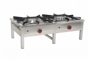 Taboret gazowy dwupalnikowy 18 kW z palnikiem zapalającym EGAZ